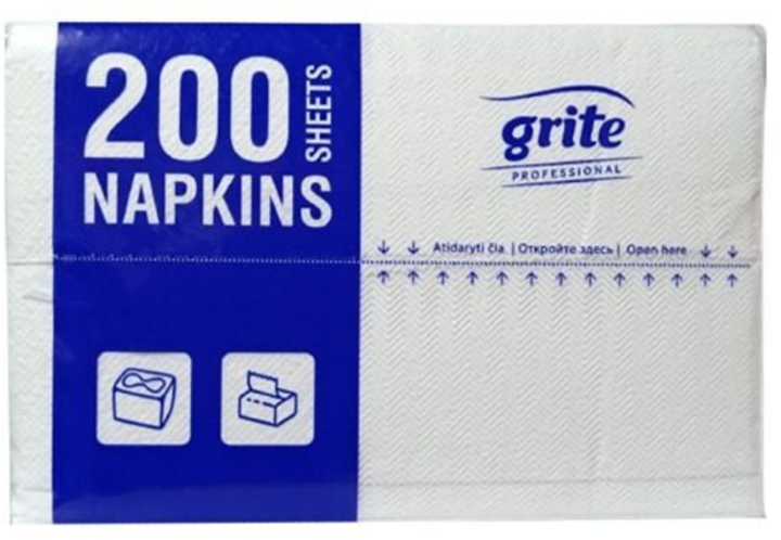 Салфетки бумажные для диспенсера Grite Super 200 V NAP 2 слоя 16.5х22 см 200 листов 40 упаковок (4770023346602) - изображение 3