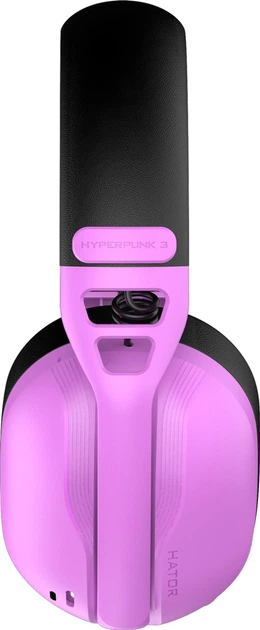 Słuchawki Hator Hyperpunk 3 Wireless Cyber Violet (8721249230660) - obraz 4
