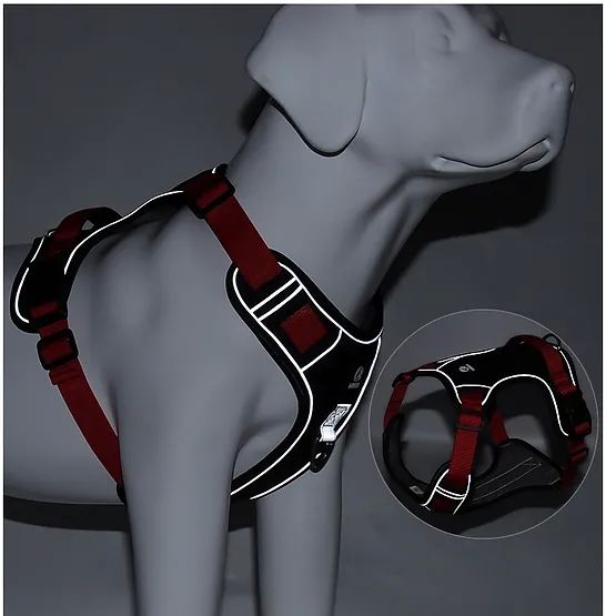 Нейлонова двостороння тактична шлейка для собак Tactical Dog Harness, XL Синій - зображення 2