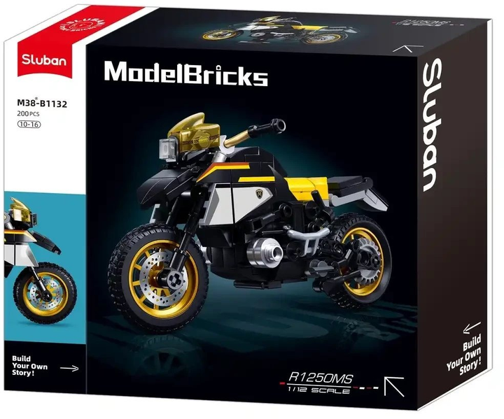 Klocki Sluban model motocykla R1250 GS w skali 1:12 200 elementów M38-B1132 (1846171846172) - obraz 1