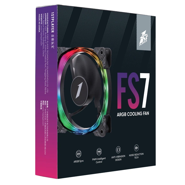 Вентилятор 1stPlayer FS7 Black (FS7-BK-1IN1) - зображення 10