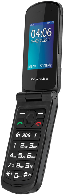Telefon komórkowy Kruger&Matz IRON 5 Flip 4G Black (5901890116770) - obraz 1