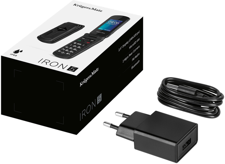 Telefon komórkowy Kruger&Matz IRON 5 Flip 4G Black (5901890116770) - obraz 7