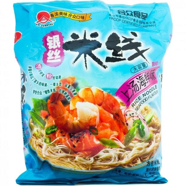 Лапша HEZHONG Рисовая со Вкусом Морепродуктов 105 г - Фото 1 Лапша HEZHONG Рисовая со Вкусом Морепродуктов 105 г - изображение 1