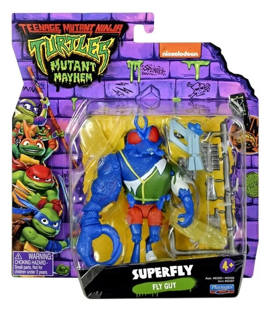 Figurka TMNT Mutant Mayhem Super Fly 11 cm z akcesoriami 83287 (43377832874) - obraz 1