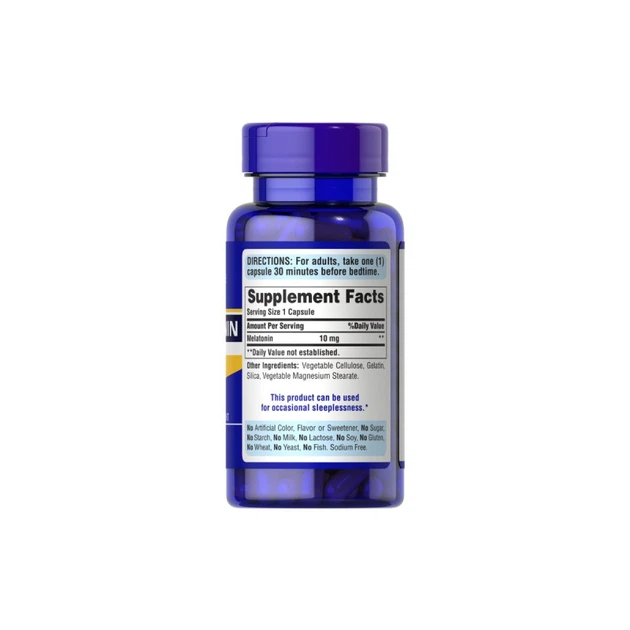Мелатонін Puritan`s Pride Quick Dissolve Melatonin 10mg, 45 таб. - зображення 2