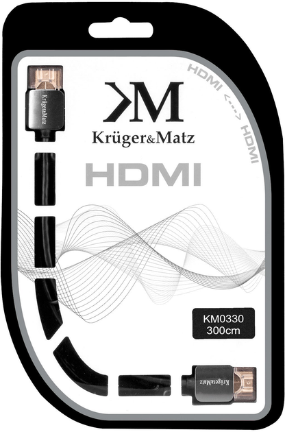 Kabel Kruger&Matz HDMI - HDMI 3 m Black (5901436784968) - obraz 3