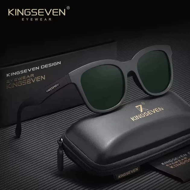 Мужские поляризационные солнцезащитные очки KINGSEVEN 788 Black Green - изображение 2