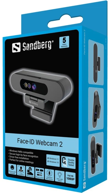 Веб-камера Sandberg Face-ID 2 HD 1080p Windows Hello USB-C / USB2.0 (5705730134401) - зображення 7
