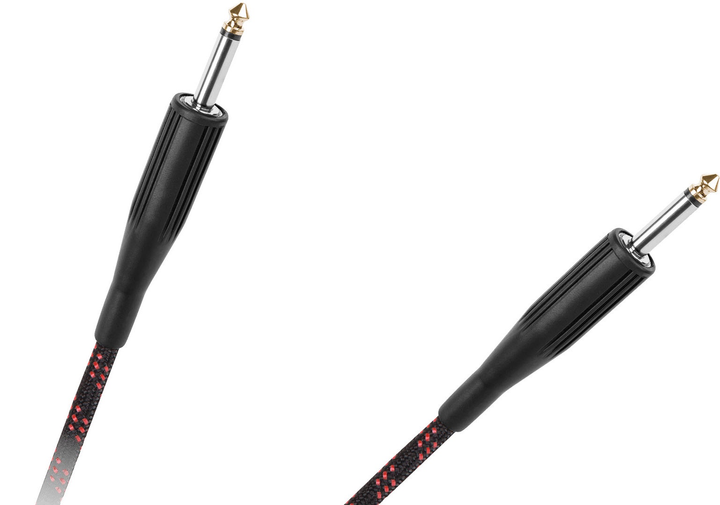 Kabel Cabletech Jack 6.3mm - Jack 6.3mm HQ 10 m Black/Red (5901890055697) - obraz 1