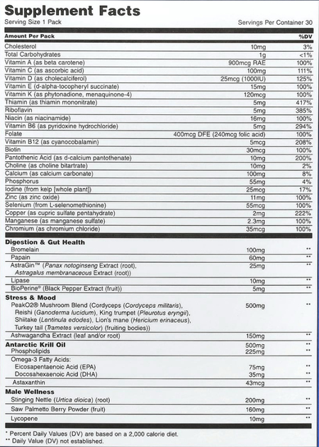 Мультивітаміни Universal Men's Total Health Pack, 30 пакетів - зображення 2