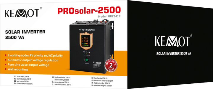 Сонячний інвертор Kemot PROsolar-2500 1800W (5901890030267) - зображення 4