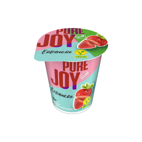 Йогурт Zott кокосово-овсяный Пьюр Джой со вкусом клубники, 140г - Фото 1 Йогурт Zott кокосово-овсяный Пьюр Джой со вкусом клубники, 140г - изображение 1