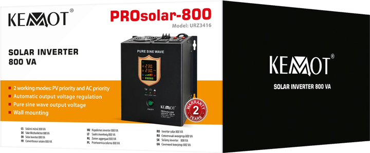 Сонячний інвертор Kemot PROsolar-800 500W (5901890019095) - зображення 4
