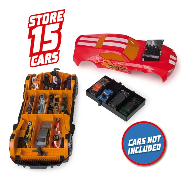 Гоночный автомобиль-гараж Hot Wheels 2 в 1 Красный (HWCC15R