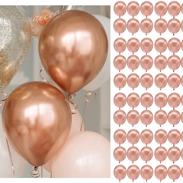 Повітряні кульки Springos PS0047 Rose gold 100 szt (5907719458663) - зображення 5