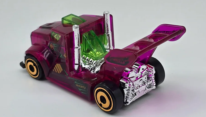 Машинка Базова Hot Wheels Rig Storm Netflix Treasure Hunts X-Raycers 1:64 JBC24 Purple - зображення 3