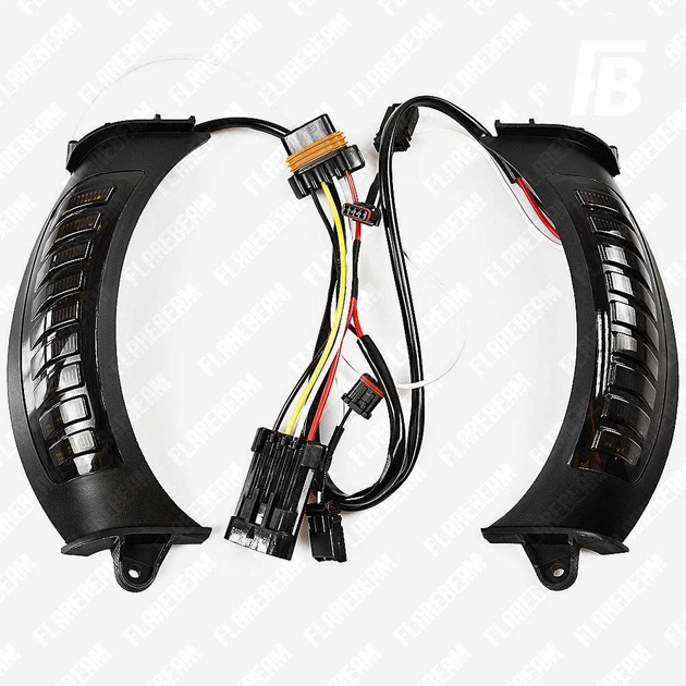 Указатели поворота (поворотники) и ДХО 01 для мотоциклов Harley-Davidson FLTR (2015+) LED чёрные 2 шт. (оранжевый + белый) - изображение 4