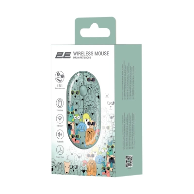 Мышка 2E MF300 PETSDOGS Silent Wireless/Bluetooth Green (2E-MF300WPETSGN) - изображение 6