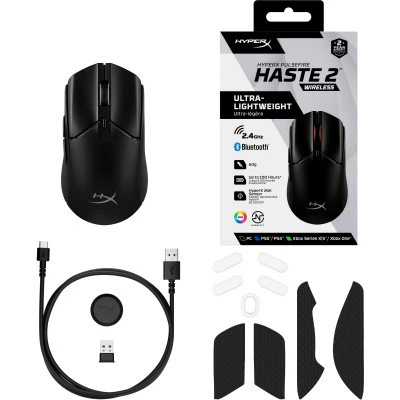 Мишка HyperX Pulsefire Haste 2 Wireless Black (6N0B0AA) - Фото 4 Мишка HyperX Pulsefire Haste 2 Wireless Black (6N0B0AA) - зображення 4