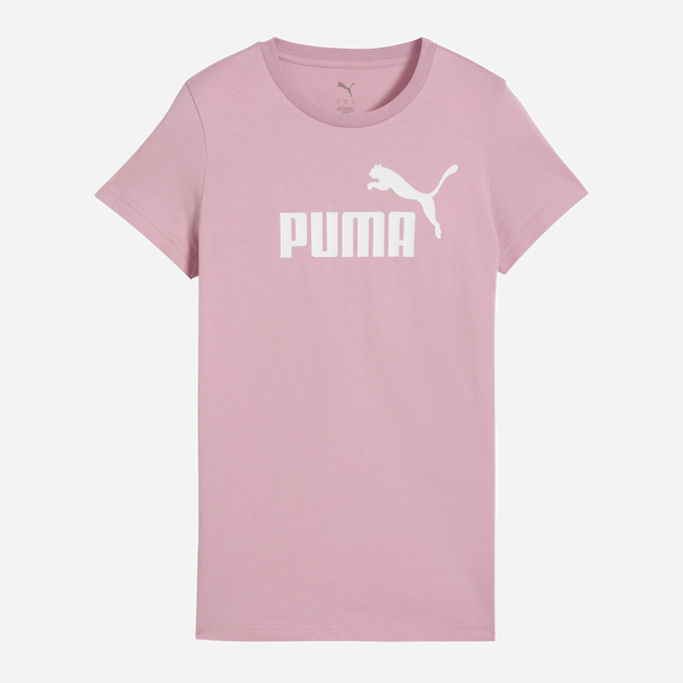 Футболка бавовняна жіноча Puma Essentials Foundation 68237165 XL Poised Pink з принтом (4069157670098) - зображення 4