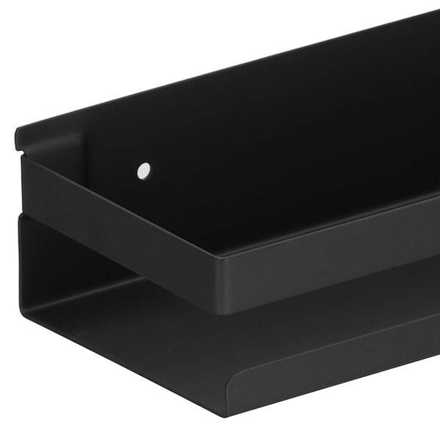 Półka łazienkowa Springos ze stali nierdzewnej 40 x 10 cm czarna (5907719453163) - obraz 4