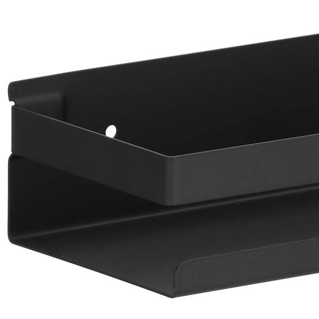 Półka łazienkowa Springos ze stali nierdzewnej 50 x 10 cm czarna (5907719453170) - obraz 4
