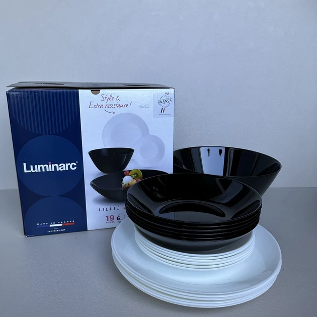 Сервиз столовый 19 предметов Luminarc Lillie Black&White X1202 - изображение 4
