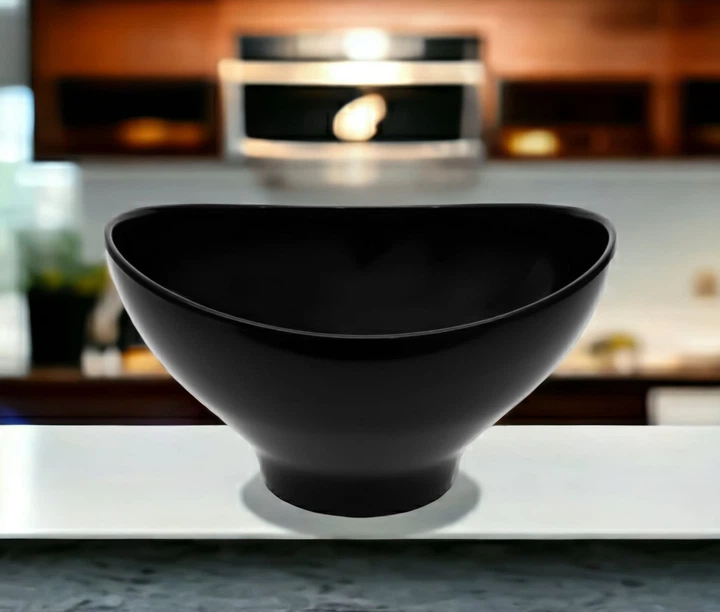 Чаша овальная закругленная из меламина 4,1 л 29,5×26,6×16 см One Chef черная - изображение 2