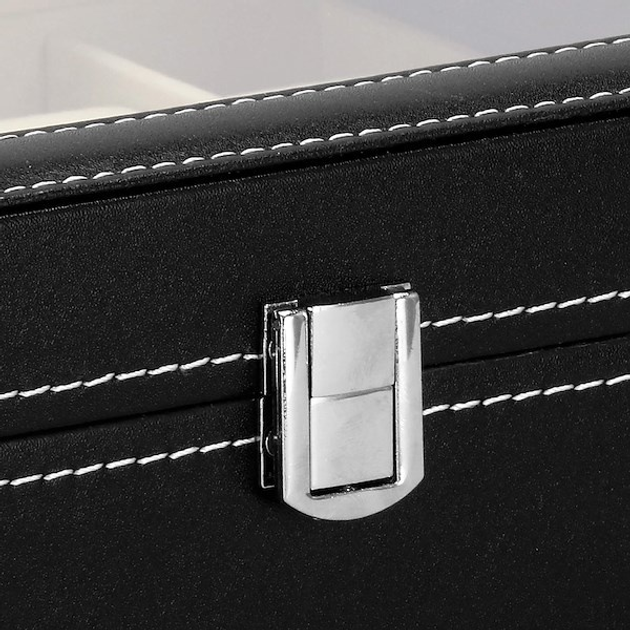 Шкатулка для годинників Springos HA1055 чорна 25 x 20 x 8 см (5907719433264) - зображення 8