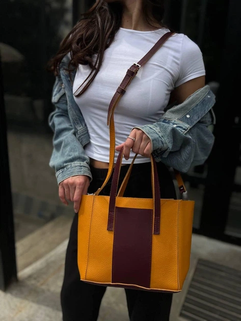 Кожаная оранжевая сумка 1690 7302 ARTiS Bags - изображение 3