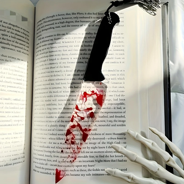 Закладка для книг в виде ножа и цвета крови из акрила. Закладка для книг. Подарок книголюбам - Фото 2 Закладка для книг в виде ножа и цвета крови из акрила. Закладка для книг. Подарок книголюбам - зображення 2