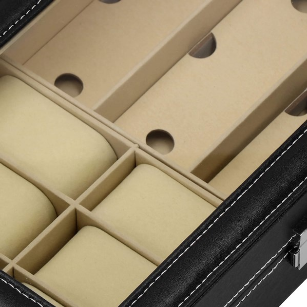 Шкатулка для годинників Springos HA1060 чорна 33 x 20 x 8 см (5907719433318) - зображення 7