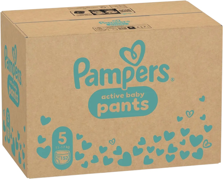 Підгузки-трусики Pampers Active Baby Pants Розмір 5 (11-17 кг) 152 шт (8006540068601) - зображення 2