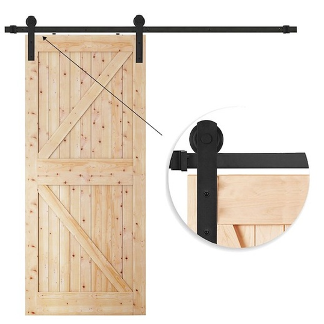 System do drzwi przesuwnych Springos 183 cm prowadnica, do 100 kg, stal HA5009 (5907719429526) - obraz 13
