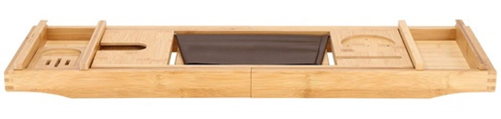 Półka nakładka na wannę Springos regulowana bambusowa 75-110.5 cm HA1024 (5907719428161) - obraz 6