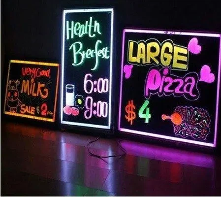 Светящийся борд LED доска FLUORECENT BOARD 40*60 c фломастером и салфеткой - изображение 3