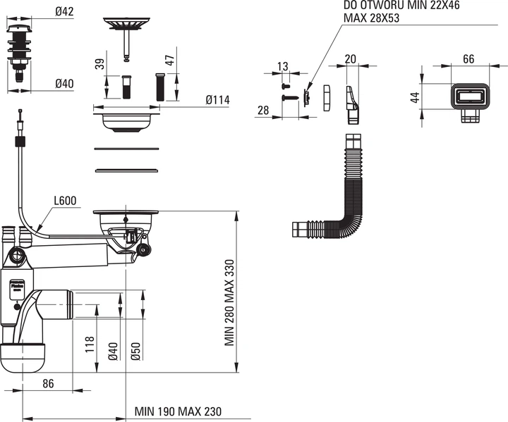 Zlew kuchenny Deante Magnetic 560x500x219 mm (ZRM_A103) - obraz 3