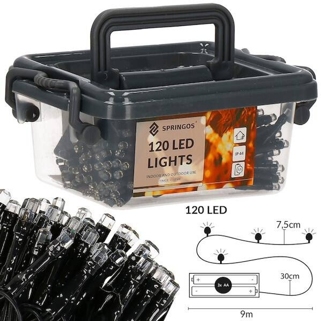 Lampki choinkowe Springos CL0175120 LED (5907719426884) - obraz 6