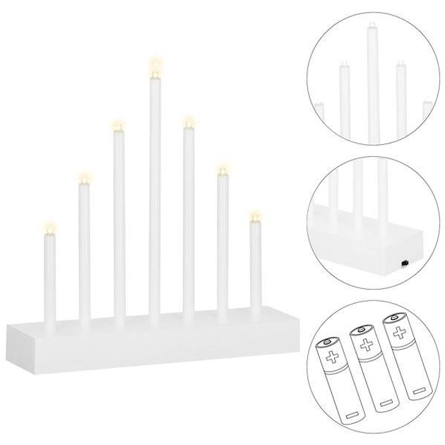 Підсвічник Springos CL0851 LED 7 свічок Білий (5907719426730) - зображення 7