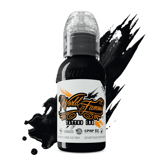Тату фарба World Famous Pitch Black 30мл USA - зображення 2