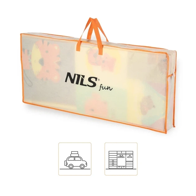 Дитячий термокилимок Nils Fun MD04 Zoo (195 x 180 см) складаний — Двосторонній розвиваючий килимок XPE для повзання та ігор - зображення 8