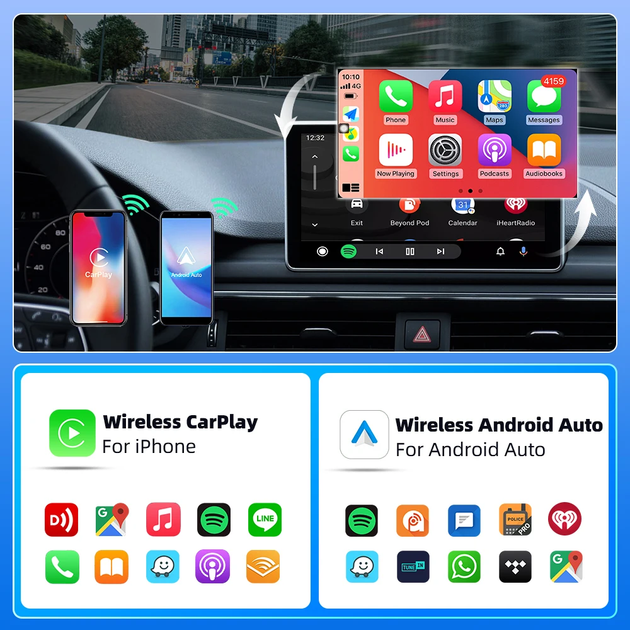Беспроводной Карплей мини-адаптер флешка CarPlay и Android Auto 2 в 1 в машину для телефона iPhone и Android - Фото 4 Беспроводной Карплей мини-адаптер флешка CarPlay и Android Auto 2 в 1 в машину для телефона iPhone и Android - изображение 4