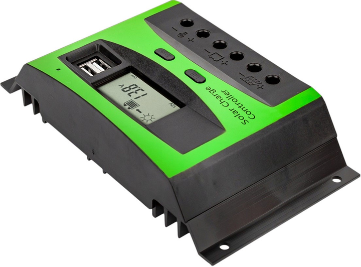 Sterownik paneli słonecznych Volt Polska SOL PWM 40A 2xUSB (3IPSSOLU40) - obraz 2