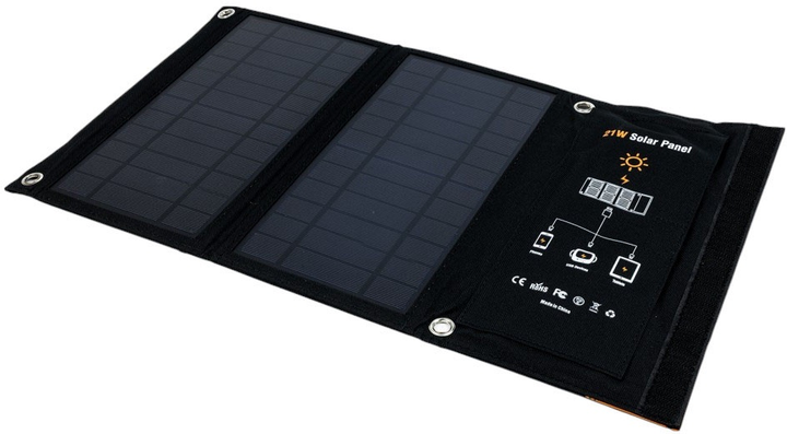 Przenośny panel słoneczny Volt Polska Travel Solar 21W USB (5TSOLAR021) - obraz 2