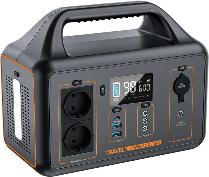 Зарядна станція Volt Polska TRAVEL POWERBOX 1200 / 600 Вт / 560 Вт⋅ч / Li-ion (5TPBOX1200) - зображення 2