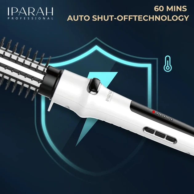 Электрическая щетка для волос IPARAH Professional P-280 с керамическим покрытием, 6 режимов, вращение, дисплей - изображение 2