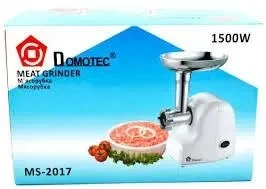Электромясорубка Domotec MS-2017 2500 Вт с реверсом, 3 диска, насадки для колбас и кеббе - Фото 4 Электромясорубка Domotec MS-2017 2500 Вт с реверсом, 3 диска, насадки для колбас и кеббе - изображение 4