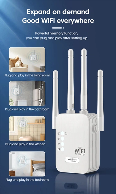 Ретранслятор Wi-Fi 2.4G, 4 антени - зображення 5