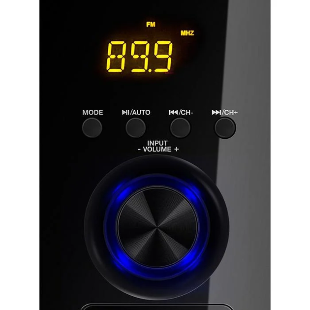 Аудиосистема 2.1 Sven MS-2050, 55 Вт, LED-дисплей, FM-радио, Bluetooth, пульт дистанционного управления, черная - изображение 2